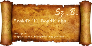 Szakáll Bogárka névjegykártya